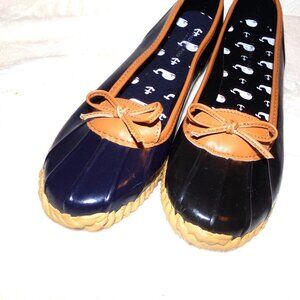 London Fog Webster womens Rubber rain shoes slide on sz.9M